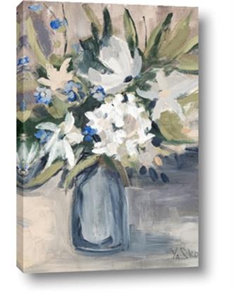 Image de Bouquet in Blue Vase