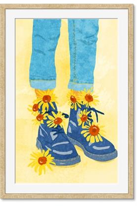Picture of Sunflower Walk in Blue Shoes