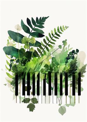 Picture of Piano watercolor Poster