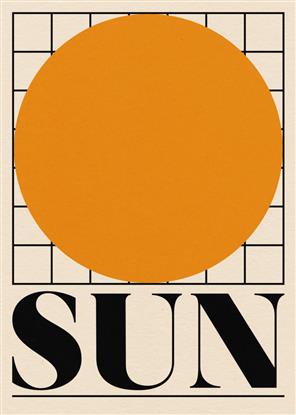 Picture of Sun Typography Poster