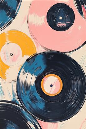 Picture of Retro Vinyl Records Poster