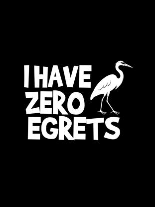 Picture of I Have Zero Egrets Typography Poster
