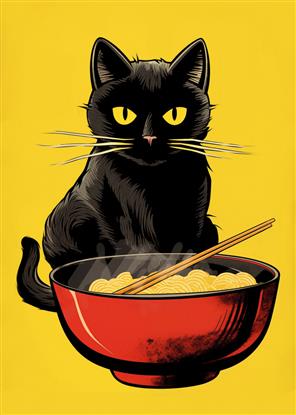 Picture of Noodle Cat Poster