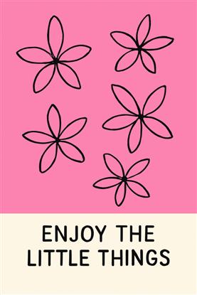 Picture of Enjoy the Little Things Typography Poster