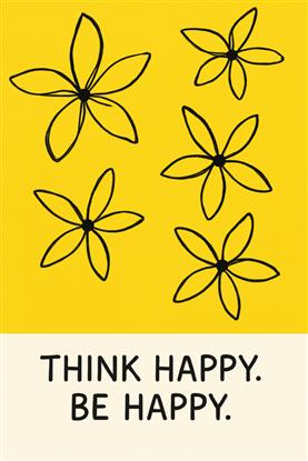 Picture of Think Happy Be Happy Typography Poster