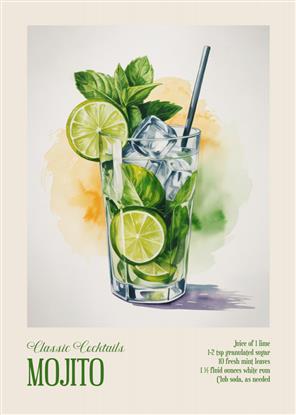 Picture of Classic Cocktails - Mojito Poster
