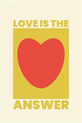 Picture of Love is the Answer Typography Poster