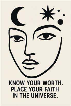 Picture of Know your worth Typography Poster