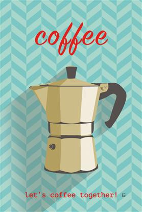Picture of Lets Coffee Together Typography Poster