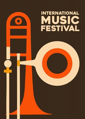 Picture of International Music Festival Retro Poster