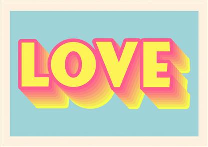 Picture of Love Typography Poster