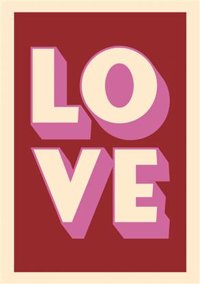 Picture of Love Staked Typography Poster