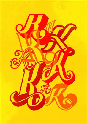 Picture of Letter K Typography Poster
