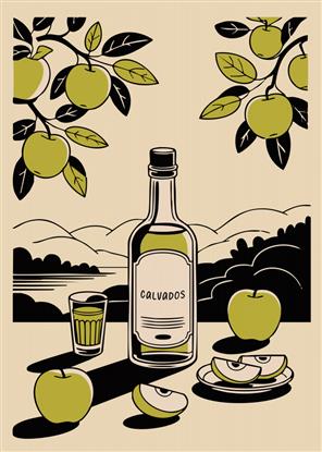 Picture of Calvados Bottle Poster