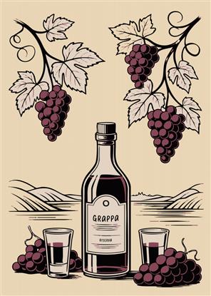 Picture of Grappa Bottle Poster