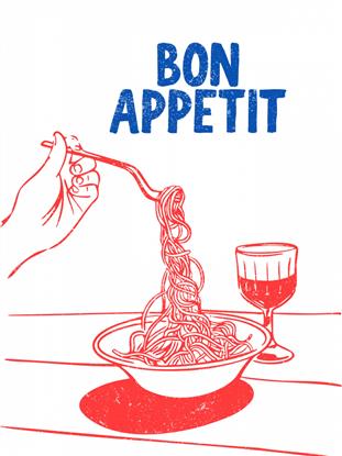 Picture of Bon Appetit  Typography Poster