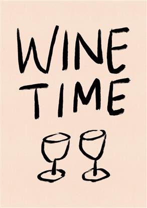 Picture of Wine Time Typography Poster