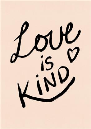 Picture of Love is Kind Typography Poster